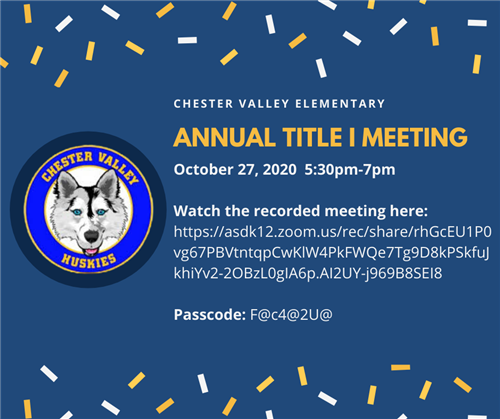 Annual Title 1 Meeting 